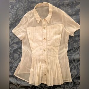 Prada sheer pleated top